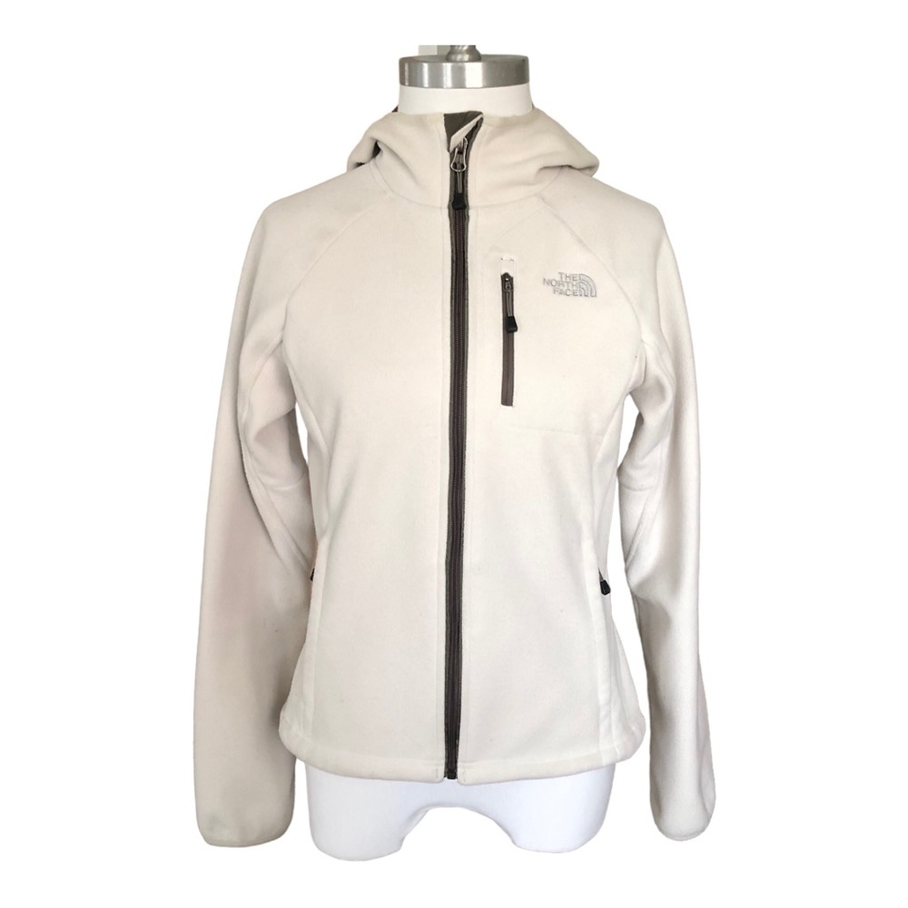 THE NORTH FACE WOMEN’S WHITE UTILITY JACKET BROWN WAFFLE WEAVE LINING SIZE SMALL